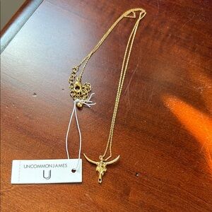 Uncommon James Gold Longhorn Pendant Necklace